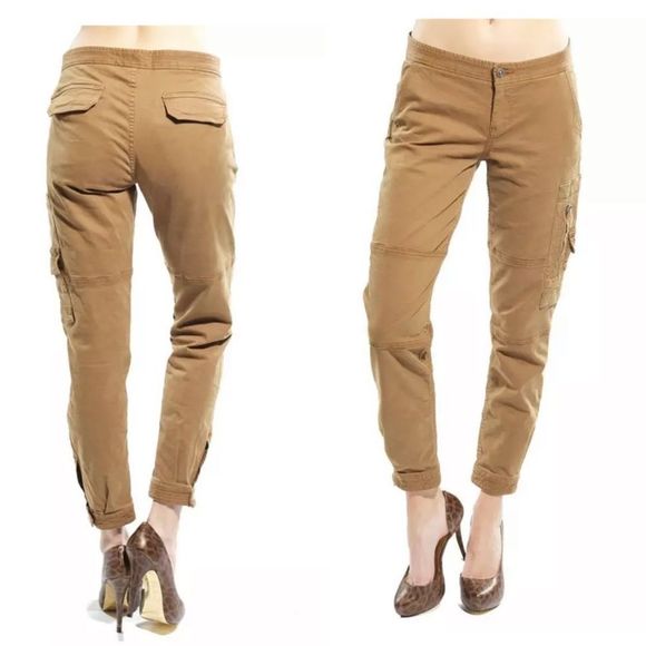 7 For All Mankind Sz 29 Cropped Maggee Pant Jean Ginger AN6221981 Toffee - Picture 2 of 9